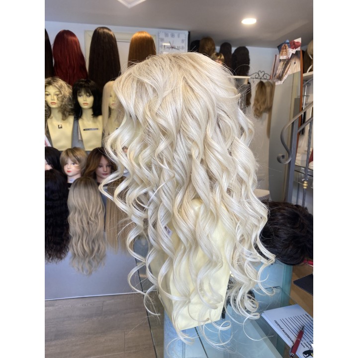 Parrucca 100%  capelli veri remy umani Biondo platino capelli Europei