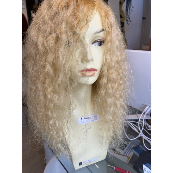 Parrucca di capelli veri Remy Ricci brasiliani colore biondo dorato