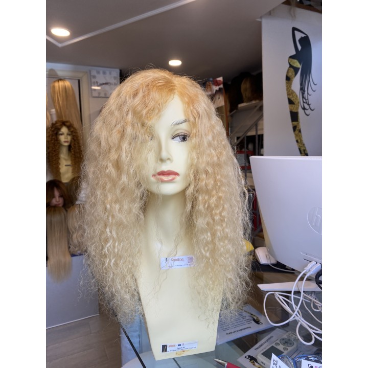 Parrucca di capelli veri Remy Ricci brasiliani colore biondo dorato