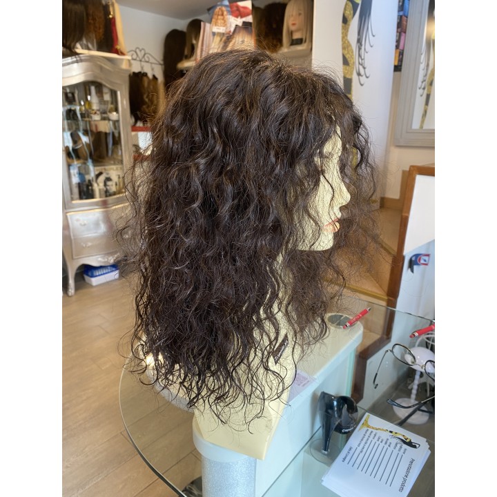 Parrucca Monica - Parrucca Capelli Veri Remy, Liscia, Mossa o Riccia