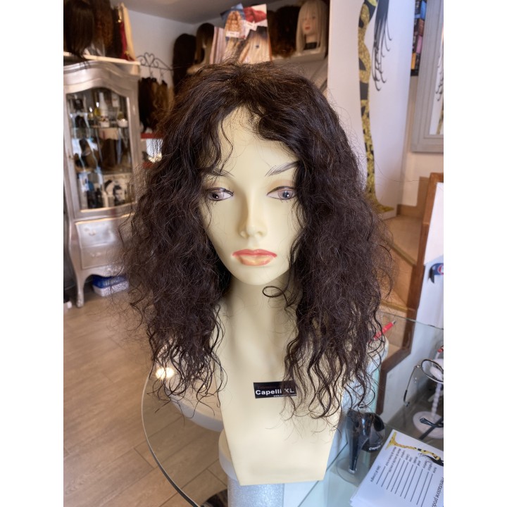 Parrucca Monica - Parrucca Capelli Veri Remy, Liscia, Mossa o Riccia