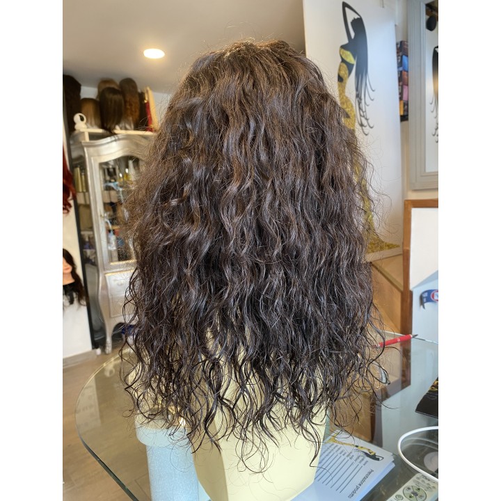 Parrucca Monica - Parrucca Capelli Veri Remy, Liscia, Mossa o Riccia