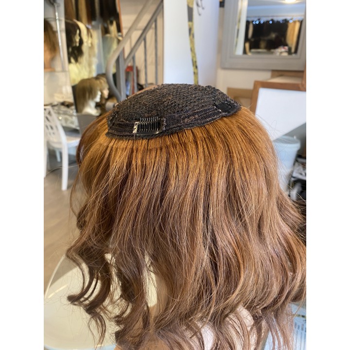 Toupet biondo infoltimento con clip capelli veri remy capelli indiani