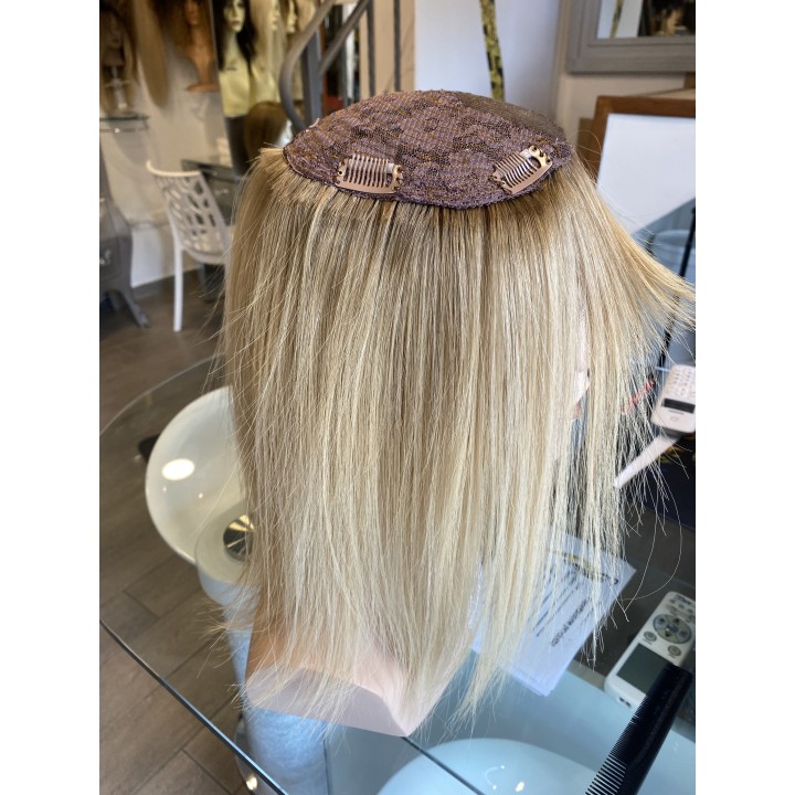 Toupet XL  con clip capelli veri remy  Europei calotta di 15cm x 18cm