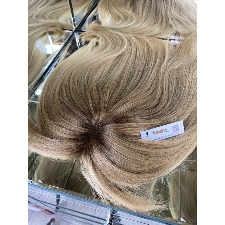 Toupet XL  con clip capelli veri remy  Europei calotta di 15cm x 18cm