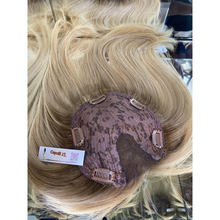 Toupet XL  con clip capelli veri remy  Europei calotta di 15cm x 18cm