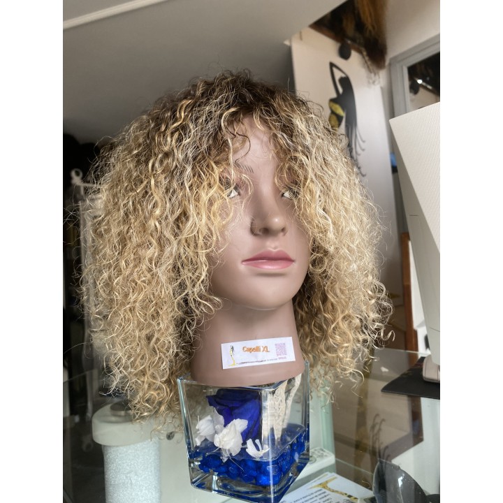 Parrucca di capelli veri Remy ricci brasiliani 100% capelli umani