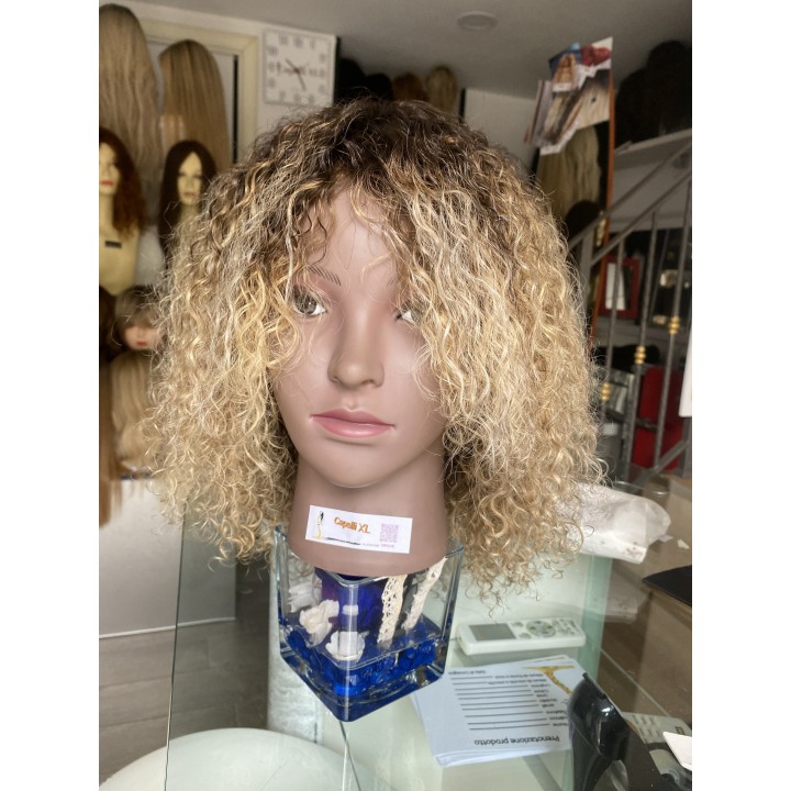 Parrucca di capelli veri Remy ricci brasiliani 100% capelli umani