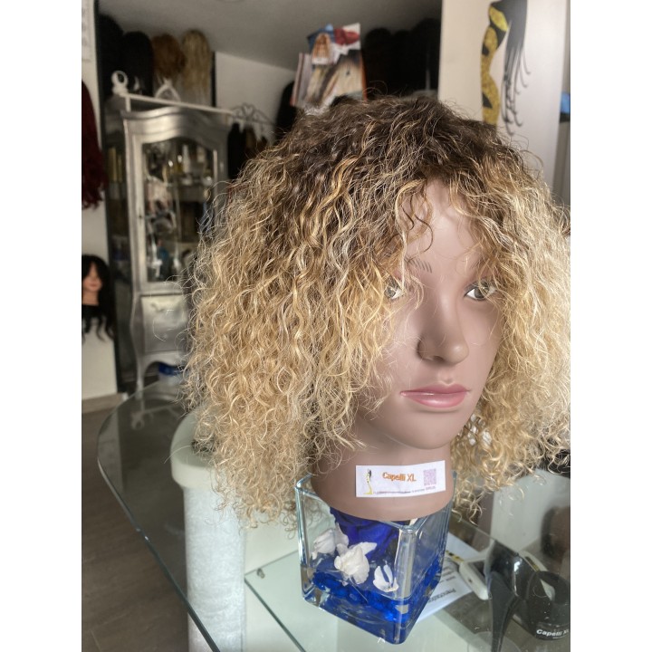 Parrucca di capelli veri Remy ricci brasiliani 100% capelli umani