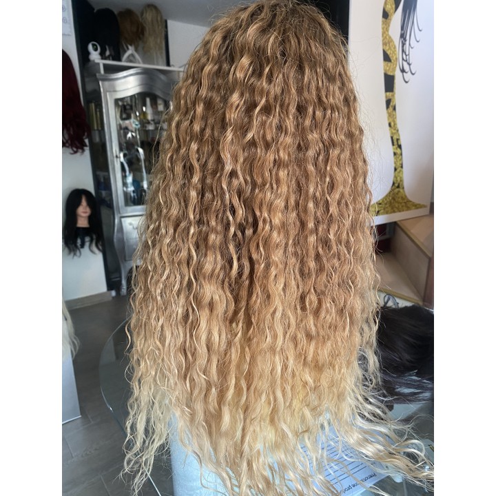 Parrucca di capelli veri Remy vergini Front lace integrazione frontale