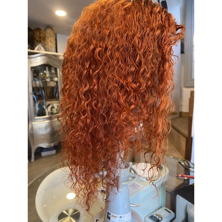 Parrucca di capelli veri Remy ricci brasiliani 100% capelli umani