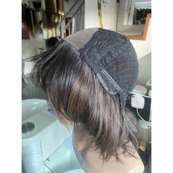 Parrucca di capelli veri Remy lisci Mossi o Ricci capelli brasiliani