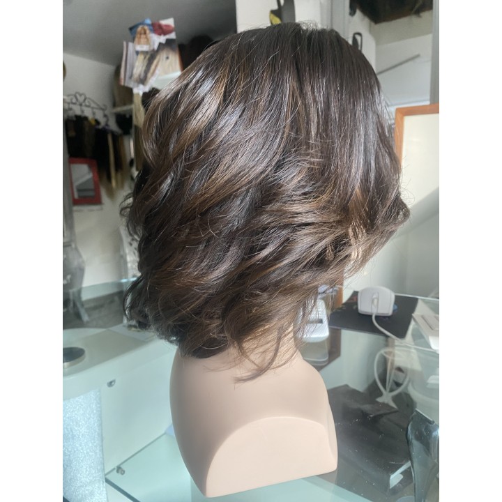 Parrucca di capelli veri Remy lisci Mossi o Ricci capelli brasiliani