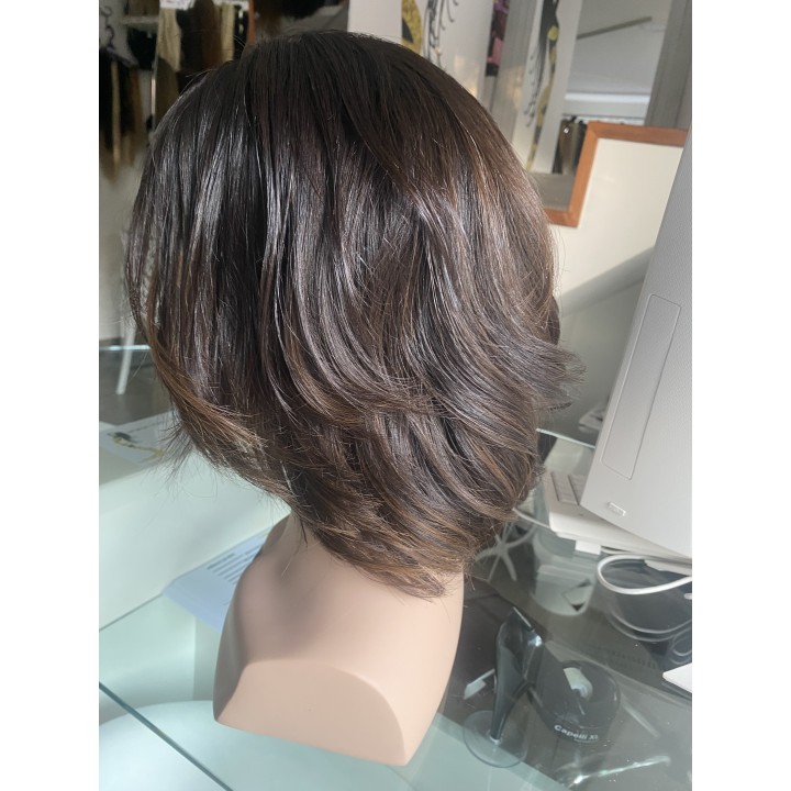 Parrucca di capelli veri Remy lisci Mossi o Ricci capelli brasiliani