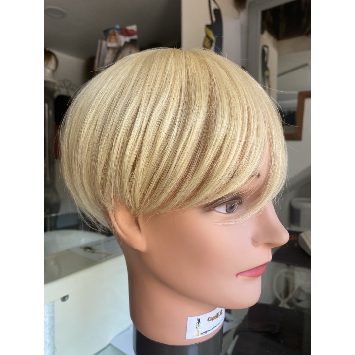 Toupet XL da donna clip capelli veri remy  Europei calotta 12 x 16 cm