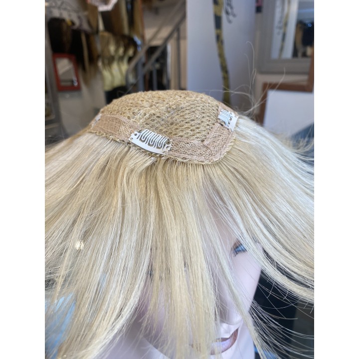 Toupet XL da donna clip capelli veri remy  Europei calotta 12 x 16 cm