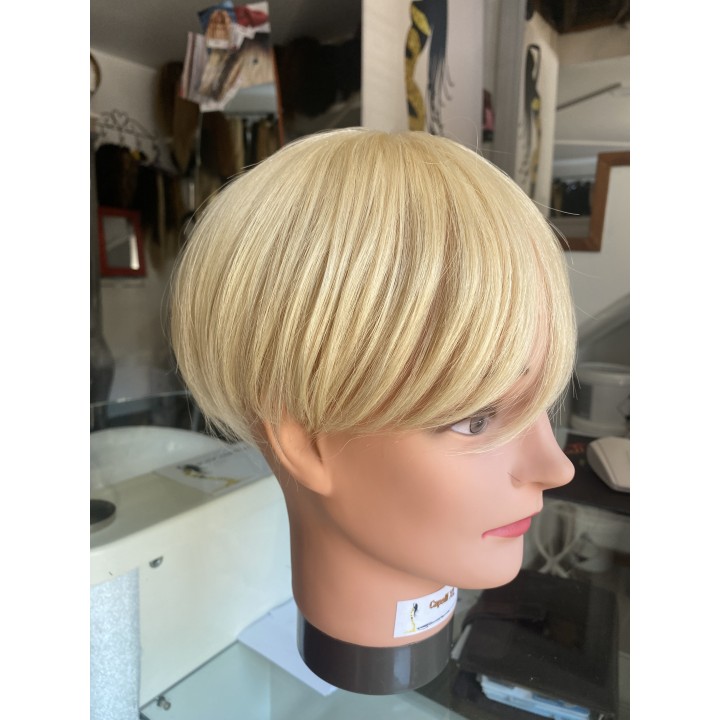 Toupet XL da donna clip capelli veri remy  Europei calotta 12 x 16 cm