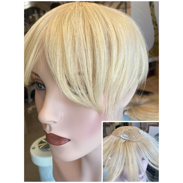 Toupet XL da donna clip capelli veri remy  Europei calotta 12 x 16 cm