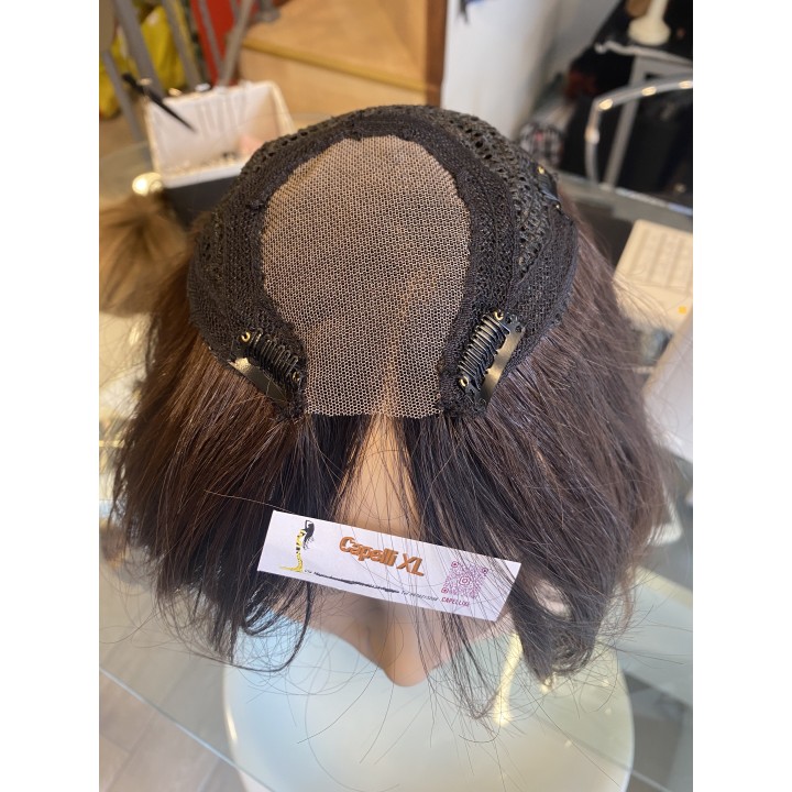 Toupet Closure con clip capelli veri remy varie lunghezze e colori