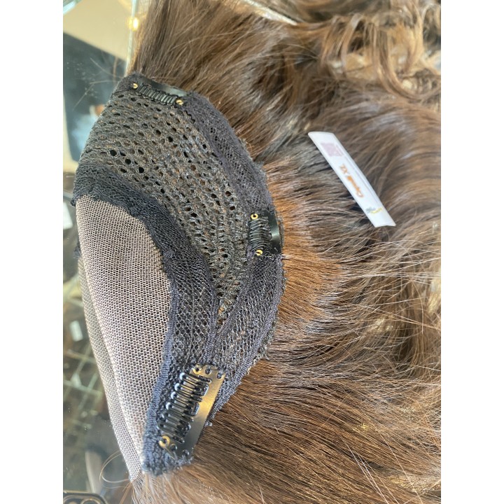 Toupet Closure con clip capelli veri remy varie lunghezze e colori
