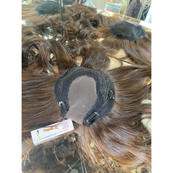 Toupet Closure con clip capelli veri remy varie lunghezze e colori