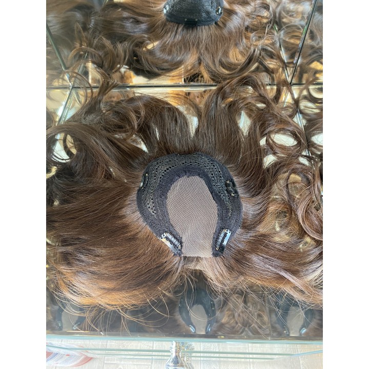 Toupet Closure con clip capelli veri remy varie lunghezze e colori