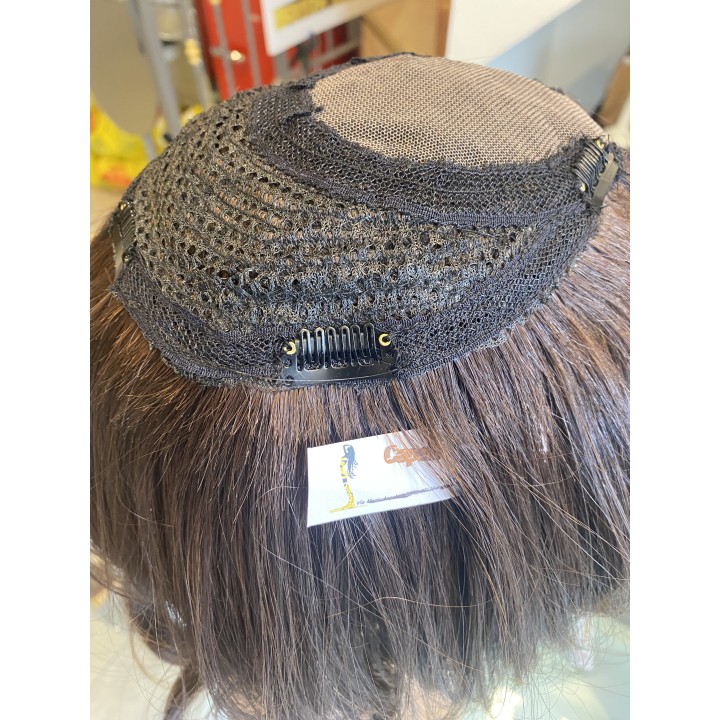 Toupet Closure con clip capelli veri remy varie lunghezze e colori