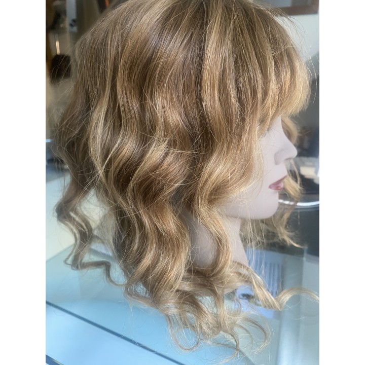 Calottina di capelli veri con clip Colore biondo