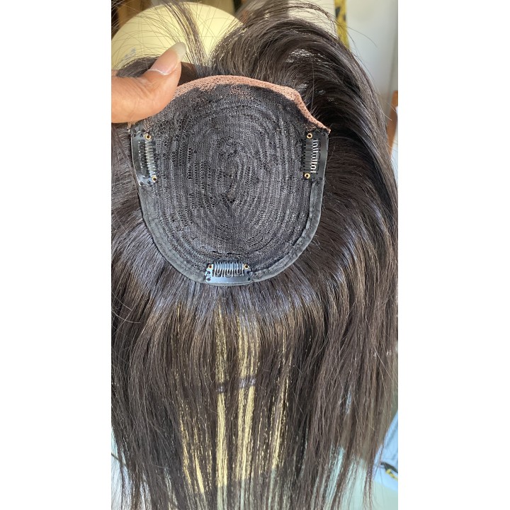 Ciuffo, Frangetta con clip capelli veri remy