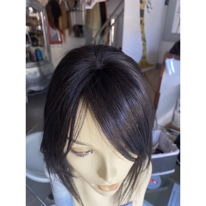 Ciuffo, Frangetta con clip capelli veri remy
