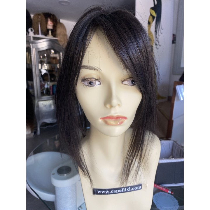 Ciuffo, Frangetta con clip capelli veri remy