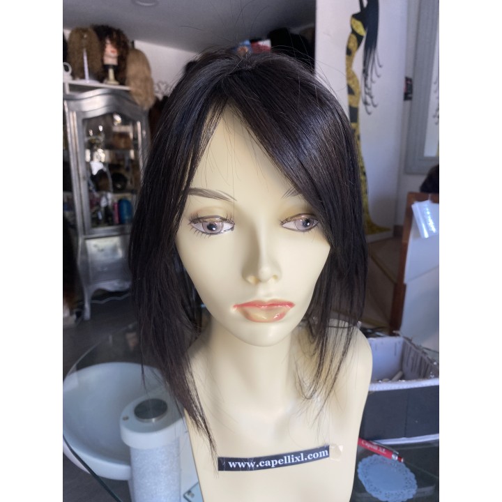 Ciuffo, Frangetta con clip capelli veri remy