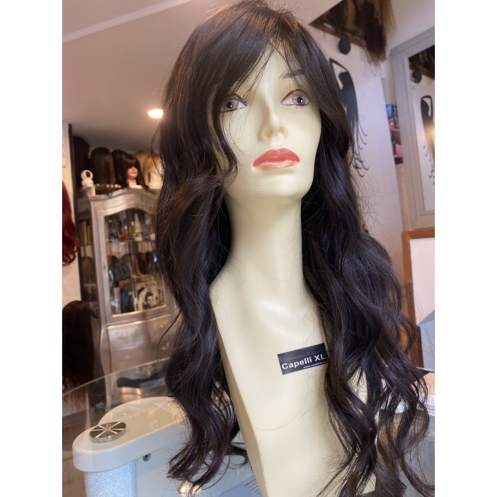 Parrucca liscia Remy - Capelli veri, densità 180%, calotta regolabile