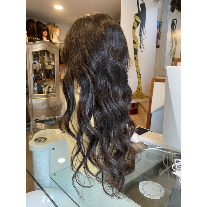 Parrucca liscia Remy - Capelli veri, densità 180%, calotta regolabile