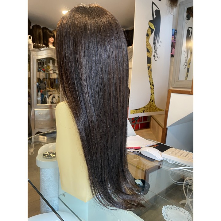 Parrucca liscia Remy - Capelli veri, densità 180%, calotta regolabile