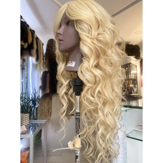 Parrucca lunghissima capelli veri remy biondi