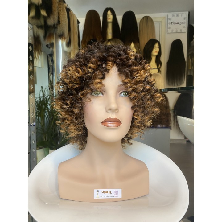 Parrucca di capelli veri Remy ricci brasiliani 100% capelli umani