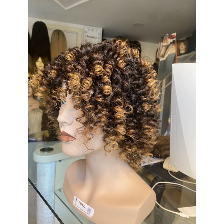 Parrucca di capelli veri Remy ricci brasiliani 100% capelli umani