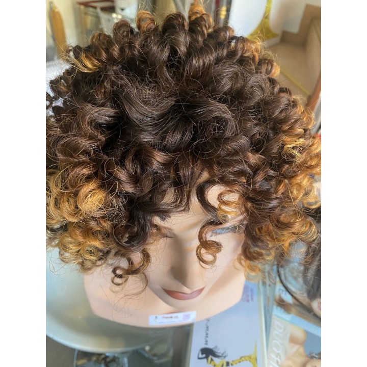 Parrucca di capelli veri Remy ricci brasiliani 100% capelli umani