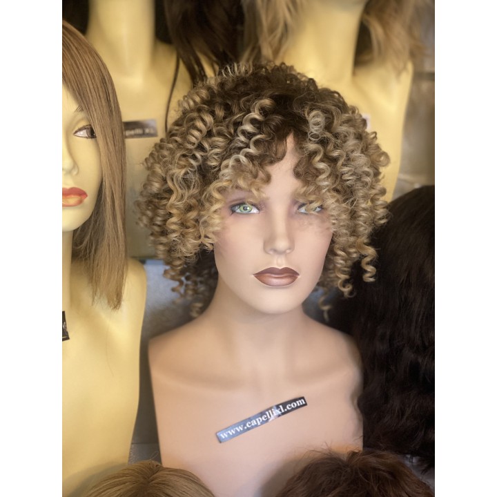 Parrucca di capelli veri Remy ricci brasiliani 100% capelli umani