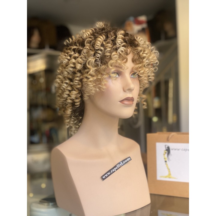 Parrucca di capelli veri Remy ricci brasiliani 100% capelli umani