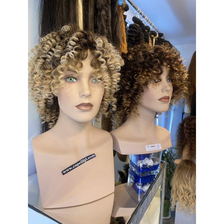 Parrucca di capelli veri Remy ricci brasiliani 100% capelli umani