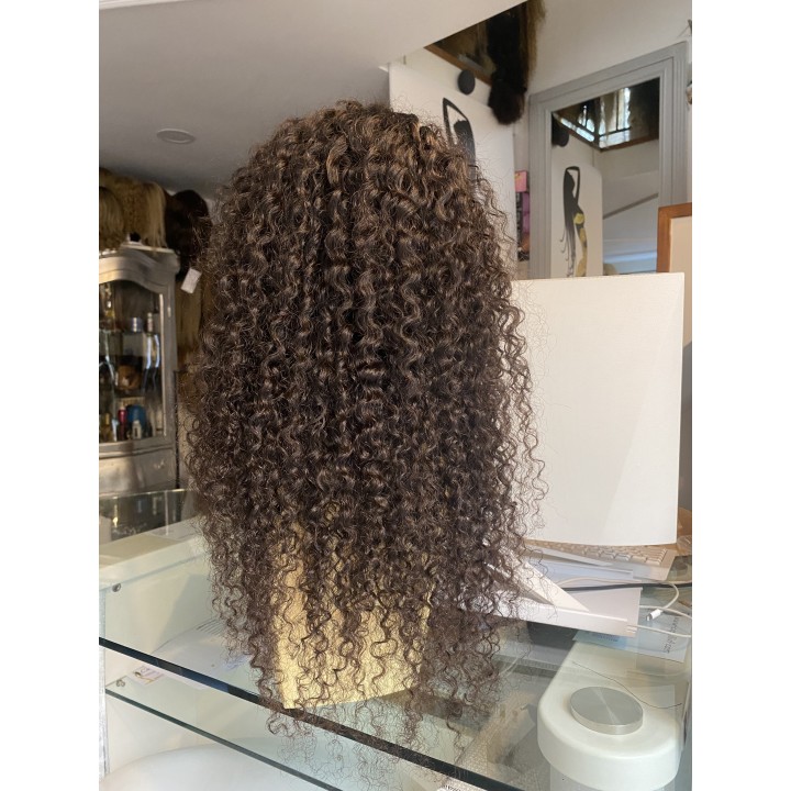 Parrucca di capelli veri Remy ricci brasiliani 100% capelli umani