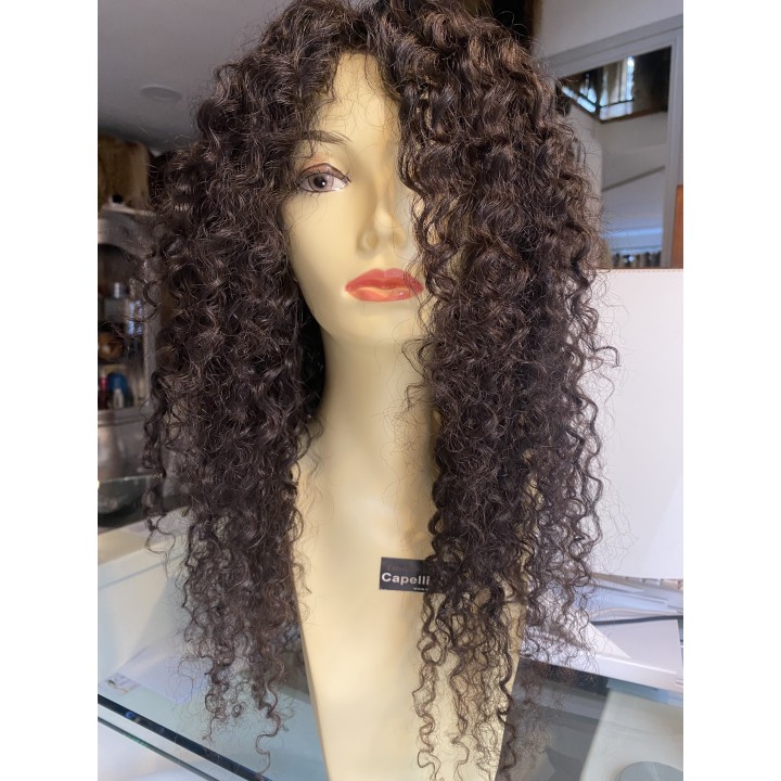 Parrucca di capelli veri Remy ricci brasiliani 100% capelli umani