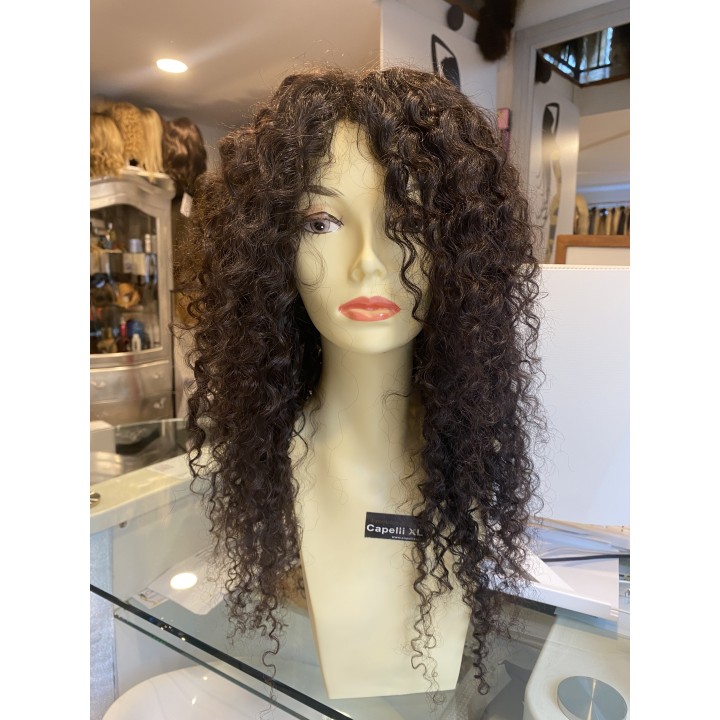Parrucca di capelli veri Remy ricci brasiliani 100% capelli umani
