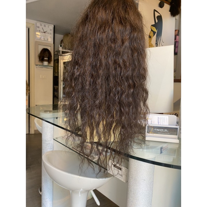 Parrucca su misura Capelli mossi Remy Brasiliani di Alta Qualità