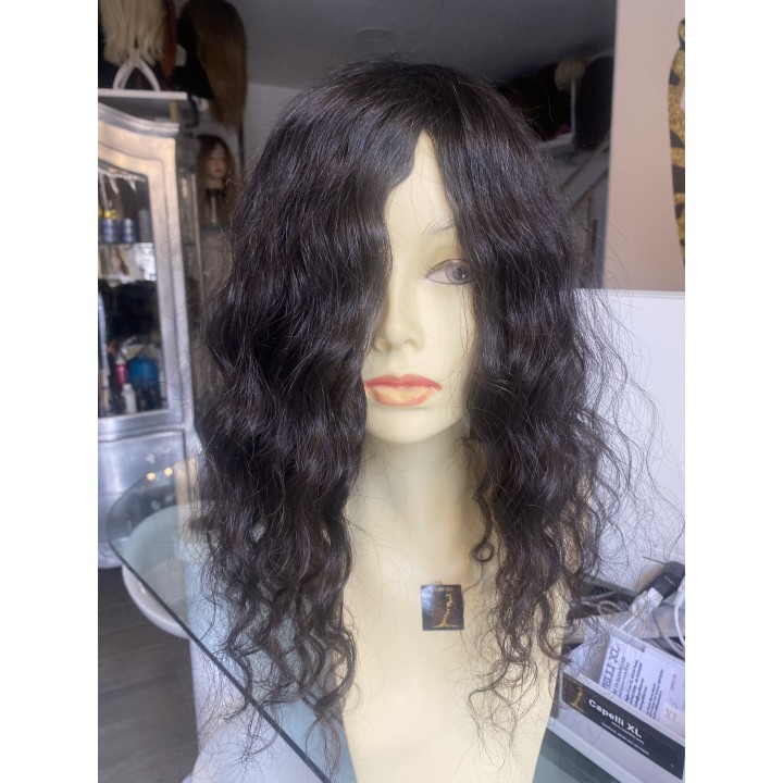 Toupet calotta con clip capelli veri remy varie lunghezze e colori