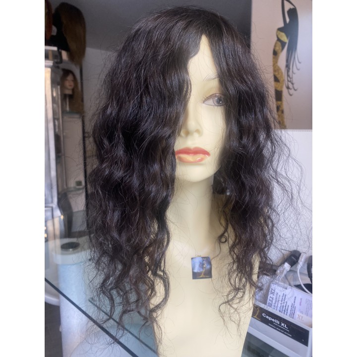 Toupet calotta con clip capelli veri remy varie lunghezze e colori