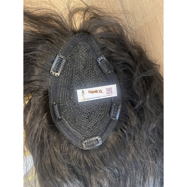 Toupet calotta con clip capelli veri remy varie lunghezze e colori