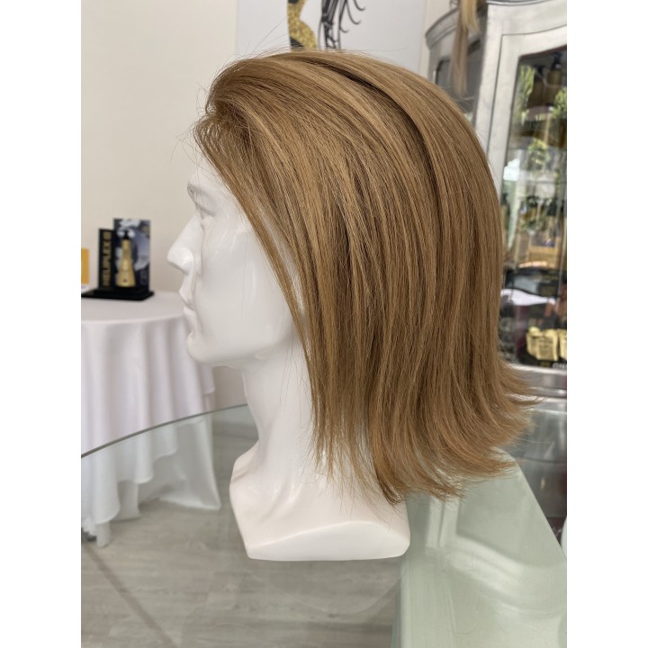 Toupet protesi Parrucchino PU capelli veri fatto su misura inject skin